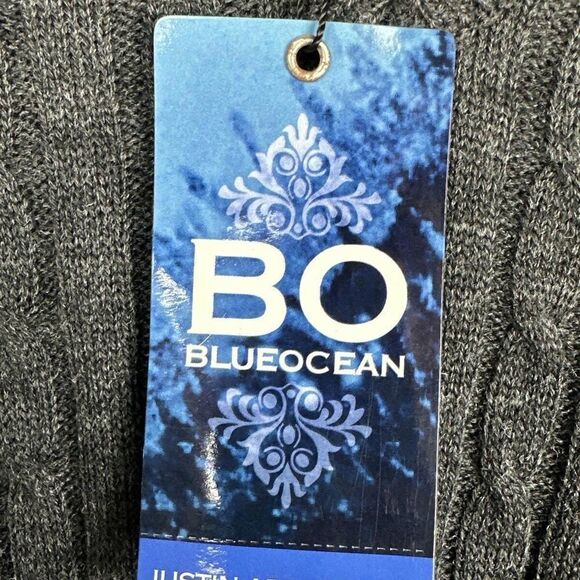 Blue Ocean | Vintage Y2K | V Neck Grey Ribbed Classic Sweater | XL - Picture 4 of 8